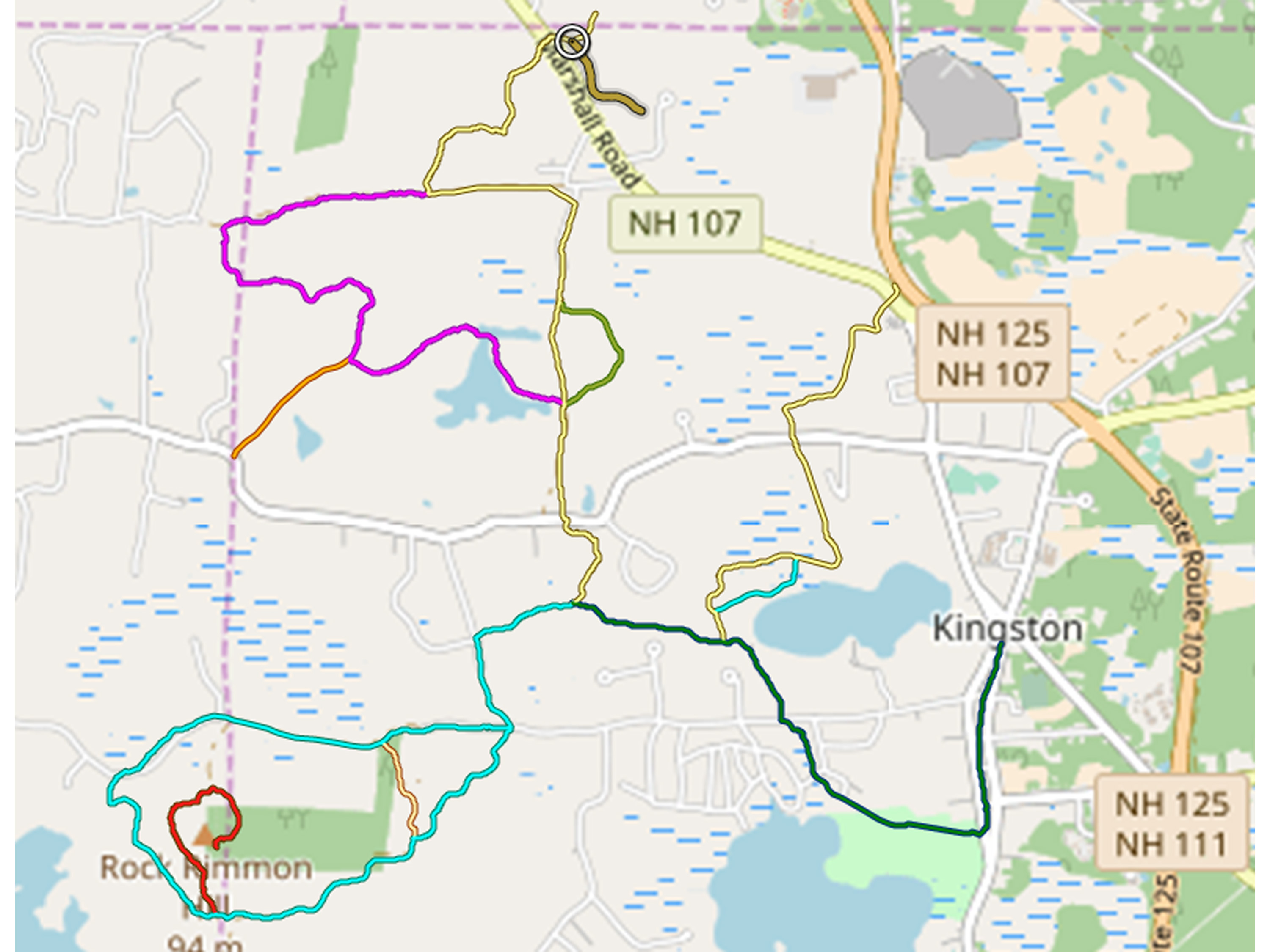 New Hampshire Snowmobile Trail - Kingston Trail Map